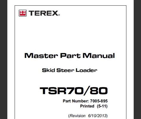 terex skid steer tsr80 schematic for gauges|Free Manuals .